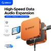 ORICO Lettore di schede hub USB C magnetico 6 IN 1 Adattatore slot da USB-C a SD/TF PD100W HUB USB C per telefono portatile Hub di espansione USB Dock