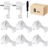 HITRENDS(电子) Spina Schuko da 2/6/8 pezzi, spina angolare di contatto con messa a terra extra piatta con maniglia pieghevole, spina europea con connettore di alimentazione da 250 V,