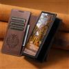 SUTENI Custodia per telefono in similpelle con ricarica wireless, porta carte, supporto e cover magnetica a libro per Samsung Z Fold 8 Ultra 7 6