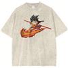 Bandai Harajuku Anime Dragon Ball T Shirt da uomo Vintage Wash Cotton Stampa grafica da donna T-shirt a maniche corte nuova estate Casual Top Streetwear