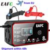 EAFC 12V 8A 6A Caricabatteria per auto Riparazione impulsi Display LCD Carica rapida intelligente per auto moto Minivan SUV Auto d'epoca