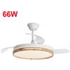 NONE Ventilatore da soffitto retrattile a LED da 66 W per un comfort tutto l'anno, pale retrattili, luce regolabile 3CCT, 6 velocità, telecomando, funzione silenziosa, ideale per interni