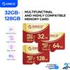 ORICO 2 confezioni di schede di memoria microSDXC UHS-I, 100 MB/s, codifica 4K UHD, U3, Class10, V30, A1 per action camera, Dash Cam, scheda TF