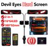 NONE Pannello pixel a matrice LED con schermo rigido Devil's Eye da 2 pezzi con telecomando APP Display LED programmabile 2 in 1 fai-da-te per camion auto