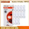 OSRAM Originale T10 W5W/194 2825 Auto Interni Luce Standard Indicatore di Direzione Lampada 12V 5W W2.1x9.5d Giallo Auto Alogena OEM Lampadina