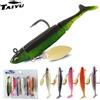 TAIYU Set da 6 Pezzi, 9cm 15g, Esche Artificiali Morbide con Testa Piombata e Coda a T, Avvolte in Piombo, Luminose al Buio, per Pesca in Mare