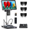 TOMLOV TriL110 Microscopio digitale a 3 lenti 2K Microscopi per monete HDMI 2500X Lente d'ingrandimento Schermo IPS da 10,1 "per monete Strumenti di saldatura