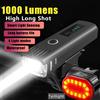 OFFBONDAGE Luce anteriore/posteriore per bici Smart Sense Luce per bicicletta Ciclismo impermeabile Torcia ricaricabile USB Fanale posteriore per bici da strada MTB