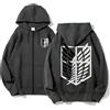Bandai Attack on Titan Anime Felpa con cappuccio Zip Up Felpa Uomo Donna 2026 Nuovo Allentato Casual Streetwear Giacca Cosplay Pullover Manica lunga