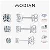 MODIAN 3MM-5MM D Colore Moissanite 925 Sterling Silver Classico Semplice Rotondo Orecchini con perno Per Le Donne Gioielleria Raffinata Impilabile