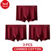 MiiOW 3 pezzi autunno inverno cotone uomo intimo fortunato rosso mutandine da uomo 7A antibatterico uomo mutande traspirante uomo boxer