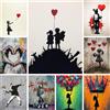 Potdemiel Banksy Art Girl and Heart 5D Diamond Painting Pop Street Graffiti DIY Rhinestone Decor Mosaic Wall Sticker Diamond Embroidery