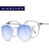 FONEX NIANZHEN TR90 Occhiali in lega Telaio da uomo Rotondo Magnete Clip Occhiali da vista Gradiente Polarizzato Lenti da sole Donna Occhiali ultraleggeri 2186