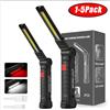 ctzsoop Torcia magnetica da lavoro a LED COB ricaricabile tramite USB Lanterna pieghevole super luminosa con gancio per riparazioni auto di emergenza in campeggio