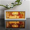 Bandai Anime Light Box Carta tagliata Ombra Lightbox Cornice in legno Luce notturna per la decorazione della camera da letto del bambino Luce notturna a LED Lampada da scrivania 3D Regali