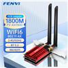 FENVI AX1800 WiFi 6 Adattatore wireless PCI-E BT 5.2 1800Mbps Dual Band 5Ghz/2.4Ghz 802.11AX MT7921 Rete Wi-Fi 6 Scheda Win 10/11