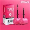 CYCLAMI Camera d'aria per bici CYCLAMI con valvola in lega metallica Presta (FV) resistente in TPU per pneumatici da bici da strada 700C 700 x 18 23 25 28 30 32 C