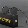 CATERSIDE Occhiali da sole polarizzati alla moda da uomo, design con montatura rotonda, lenti TAC, occhiali da sole da donna, occhiali da sole per viaggi all'aperto, UV400