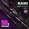 LEYDUN NAMI Canne da Pesca Ultraleggere per Ajing Rock Fishing 50g S74UL con Punta Solida T1100 e Anelli Fuji, Canne da Spinning con Peso Esca 0.3-5g
