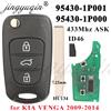 Jingyuqin 95430-1P000 95430-1P001 HU134 Chiave A Distanza Dell'automobile per KIA Venga 2009 2010 2011 2012 2013 2014 433Mhz ASK ID46 Chip Flip Fob
