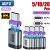 AUFU 5/10/20PCS 240W Adattatore magnetico di tipo C Ricarica rapida Connettore USB4 40Gbps 8K60Hz per Thunderbolt 4 3 iPhone 17 16 MacBook