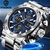 FOXBOX Orologio digitale da uomo sportivo Orologio da uomo al quarzo con quadrante grande Orologio da uomo casual luminoso impermeabile Orologio cronografo da uomo