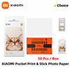 XIAOMI Carta per stampante tascabile originale Xiaomi ZINK Stampa fotografica autoadesiva 50 fogli Mini stampante fotografica tascabile Xiaomi da 3 pollici
