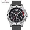 NORTH EDGE 2024 MACH 2 Orologi da Uomo a Energia Solare, Cassa in Acciaio Inox 316, Orologio al Quarzo per Uomo, Stile Pilota, Impermeabile 50M, Cronometro