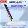 AJIUYU Tastiera magica per Xiaomi Pad 5 6 7 8 MiPad 8 7 6 5 Pro 11 "11.2" Custodia magnetica per POCO Pad X1 Smart Multi-touch Tastiera Cover