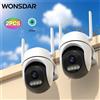WONSDAR 2 pz PTZ WiFi Telecamera Esterna Telecamera IP Video Sorveglianza Smart Home Security Protezione Rilevazione di Movimento Allarme iCsee
