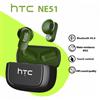 HTC NE51 Auricolari Bluetooth TWS Mini Auricolari Sport Cuffie wireless Auricolari intelligenti con riduzione del rumore Verde Nero