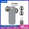 NEEWER Filtri ND 4 arresto Vite di riduzione della luce su rilevamento automatico Accessori per action camera a densità neutra per Insta360 X5