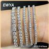 EWYA Nascosto Primavera Fibbia Pieno Moissanite Tennis Bracciale D Colore 2/2.5/3/4/5mm Lab Braccialetti con maglie di diamanti per le donne Uomo regalo
