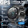 GUHUAVMI NUOVO GPS Mappe offline Smart Watch 1.43 "AMOLED Sport militare Smartwatch Memoria da 4 GB Lettore video 30 m Bracciale impermeabile da nuoto