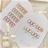 XEIJAYI Set di 1/4 Smalti per Unghie Effetto Occhio di Gatto Dorato, Gel Magnetico Riflettente UV LED per Nail Art Professionale