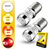 AUXITO 2 pezzi 1157 BAY15D P21/5W LED freno stop luci rosse Canbus DRL lampada diurna di backup inversa 360 ° Illuminazione Bianco Ambra Giallo
