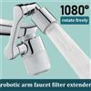 ctzszzmm 1080 ° Filtro Aeratore Girevole per Rubinetto, Estensore a Braccio Robotico per Rubinetto, Uscita Acqua Anti-Schizzi per Cucina e Bagno