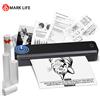 Marklife Stampante termica Marklife A4 Stampante Bluetooth portatile per foto PDF Macchina da stampa di documenti per lavoro d'ufficio Casa Scuola X8