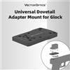 Vector Optics Adattatore a coda di rondine Vector Optics Moj Mgt per Glock Supporto per mirino posteriore universale 2 in 1 adatto alle impronte Rmr/rmsc