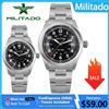 Militado ML08 V2 Orologio militare VH31 Ronda 515 Movimento al quarzo Doppio cristallo di zaffiro C3 BGW9 Orologio impermeabile luminoso da 10 bar