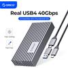 Orico Custodia SSD ORICO NVMe M.2 USB4 40Gbps PCIe3.0x4 20Gbps 10Gbps Custodia esterna M.2 compatibile con Thunderbolt 3/4 USB3.2/3.1