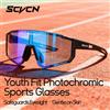 SCVCN Occhiali sportivi per bambini fotocromatici Bici da strada per bambini Occhiali da ciclismo Occhiali UV400 Occhiali da sole per adolescenti da ciclismo all'aperto