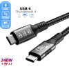 FDBOY Cavo USB4 per Thunderbolt 4 con sincronizzazione 40 Gbps Ricarica rapida da 240 W Display 8K a 60 Hz Cavo USB4 per telefono Tablet Laptop