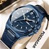 POEDAGAR Orologio da polso da uomo di marca di moda Impermeabile luminoso Data settimana Quarzo Orologi da uomo di lusso Orologio da uomo d'affari in pelle Reloj