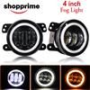 WUMFIRE Fendinebbia anteriori a LED rotondi da 4 pollici bianco ambra DRL per Wrangler JK Dodge Journey Magnum caricabatterie fendinebbia accessori auto