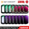 K&F CONCEPT Filtro Magnetico per Lenti K&F CONCEPT per DJI Osmo Pocket 4 3, Regolabile ND2-32 ND32-512 UV CPL ND/PL Black-Mist 1/4 Filtri Opzionali