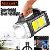 Heinast Torcia COB a LED solare ricaricabile ad alta potenza di nuovo aggiornamento con lampada manuale multifunzionale impermeabile Power Bank per esterni