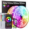 Mikenoon Strisce LED RGB per stanza 1M 5M 10M 20M 30M USB 5V Sincronizzazione musicale APP Controllo Nastro LED Nastro flessibile per la decorazione domestica della camera da letto