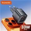 Toocki 33W USB Tipo C Caricatore GaN per iPhone 17 16 15 iPad Xiaomi Samsung Huawei Galaxy Caricatore per telefono PD Mini PPS a ricarica rapida