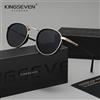 KINGSEVEN Occhiali da sole con montatura rotonda causale originale da uomo polarizzati UV400 occhiali di lusso retrò moda donna guida occhiali da pesca